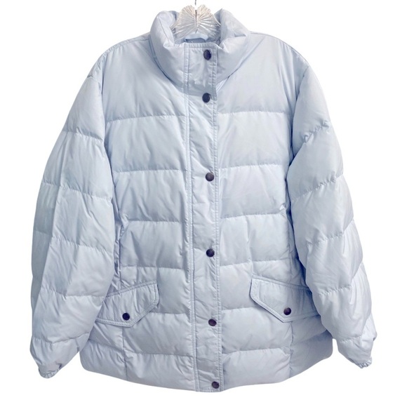 Lauren Ralph Lauren Ice Blue Down Puffer Coat Size 1X - Picture 10 of 11